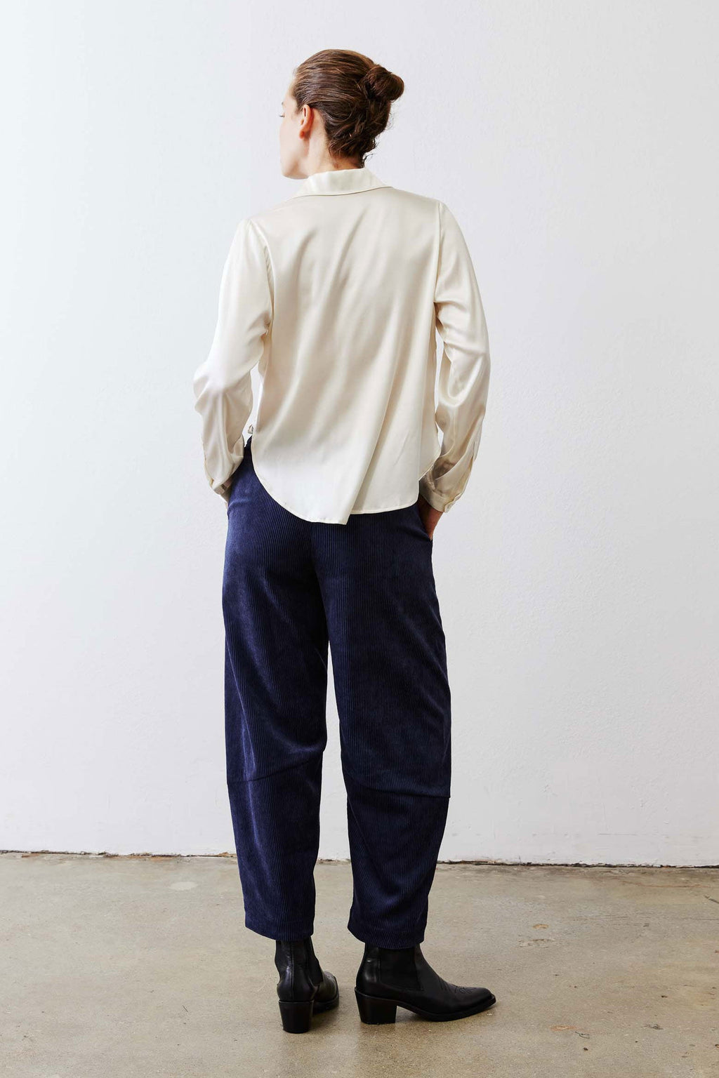 The Popover Washable Silk Long Sleeve Blouse