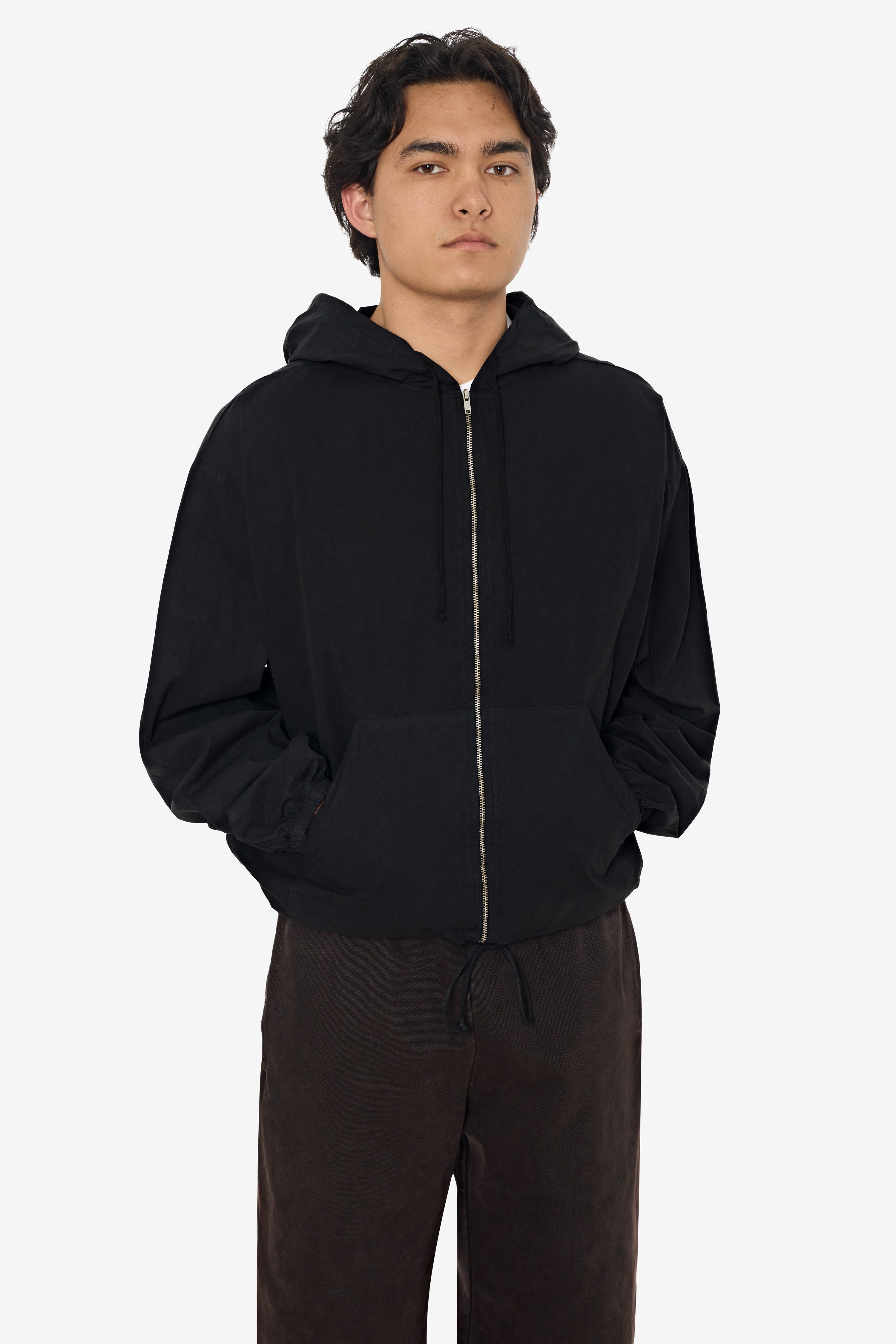 RJC410GD - Cotton Poplin Zip-Up Hooded Jacket