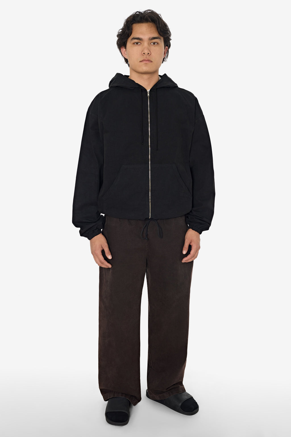 RJC410GD - Cotton Poplin Zip-Up Hooded Jacket