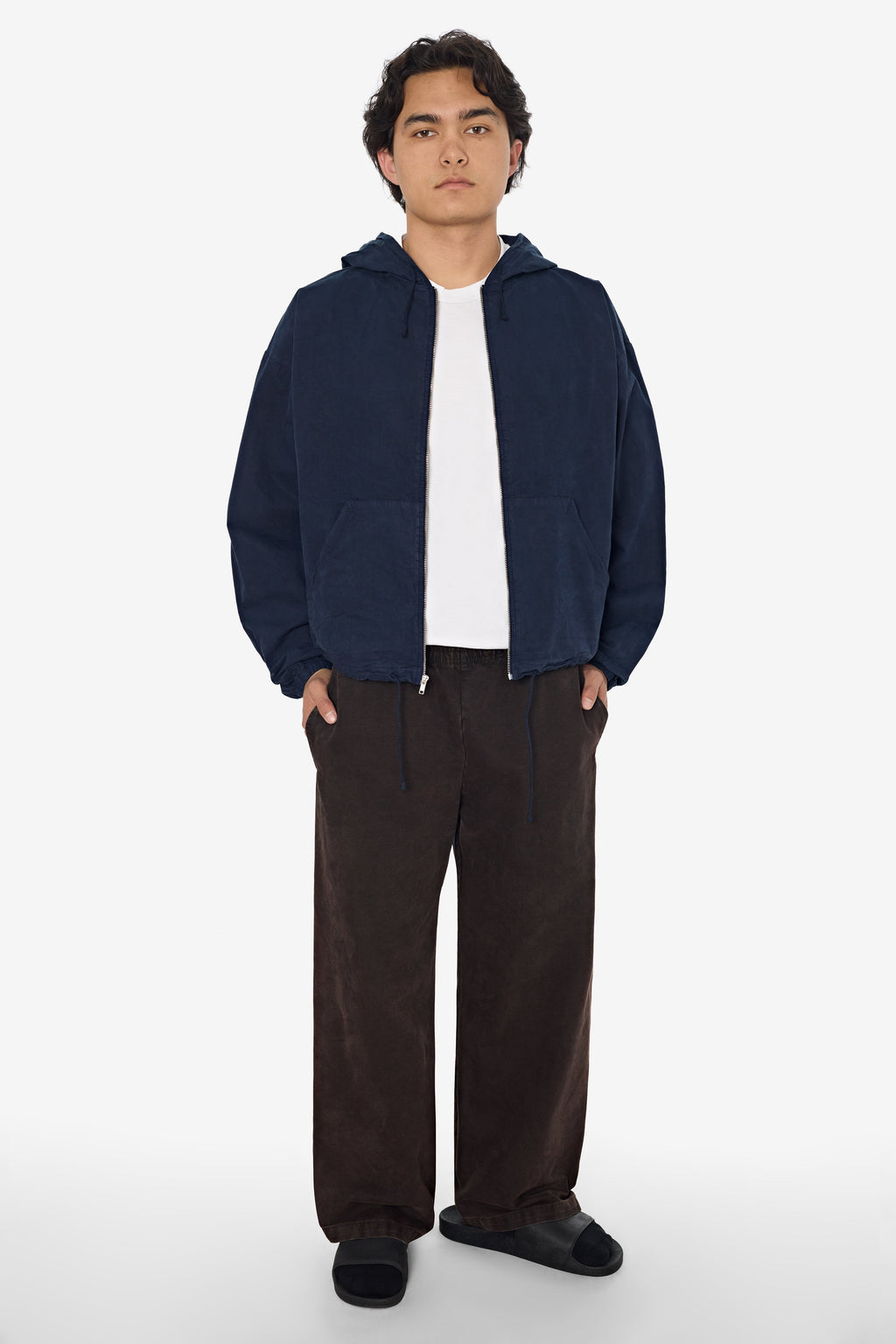 RJC410GD - Cotton Poplin Zip-Up Hooded Jacket