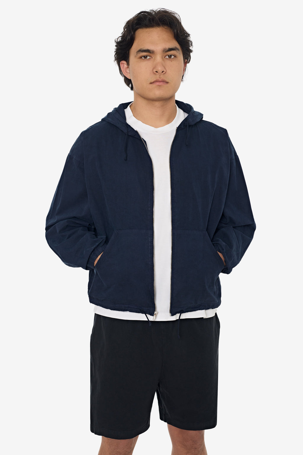 RJC410GD - Cotton Poplin Zip-Up Hooded Jacket