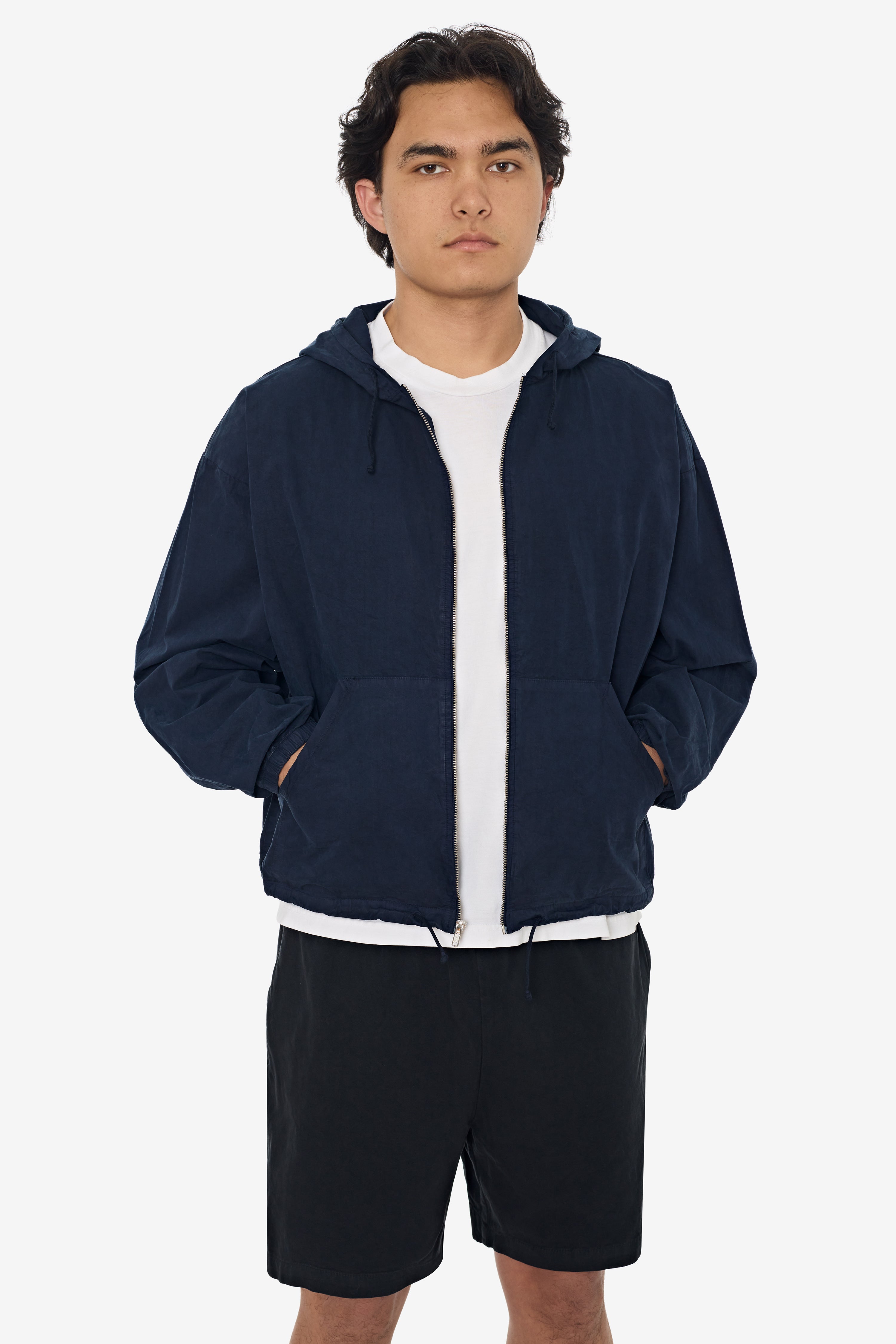 RJC410GD - Cotton Poplin Zip-Up Hooded Jacket