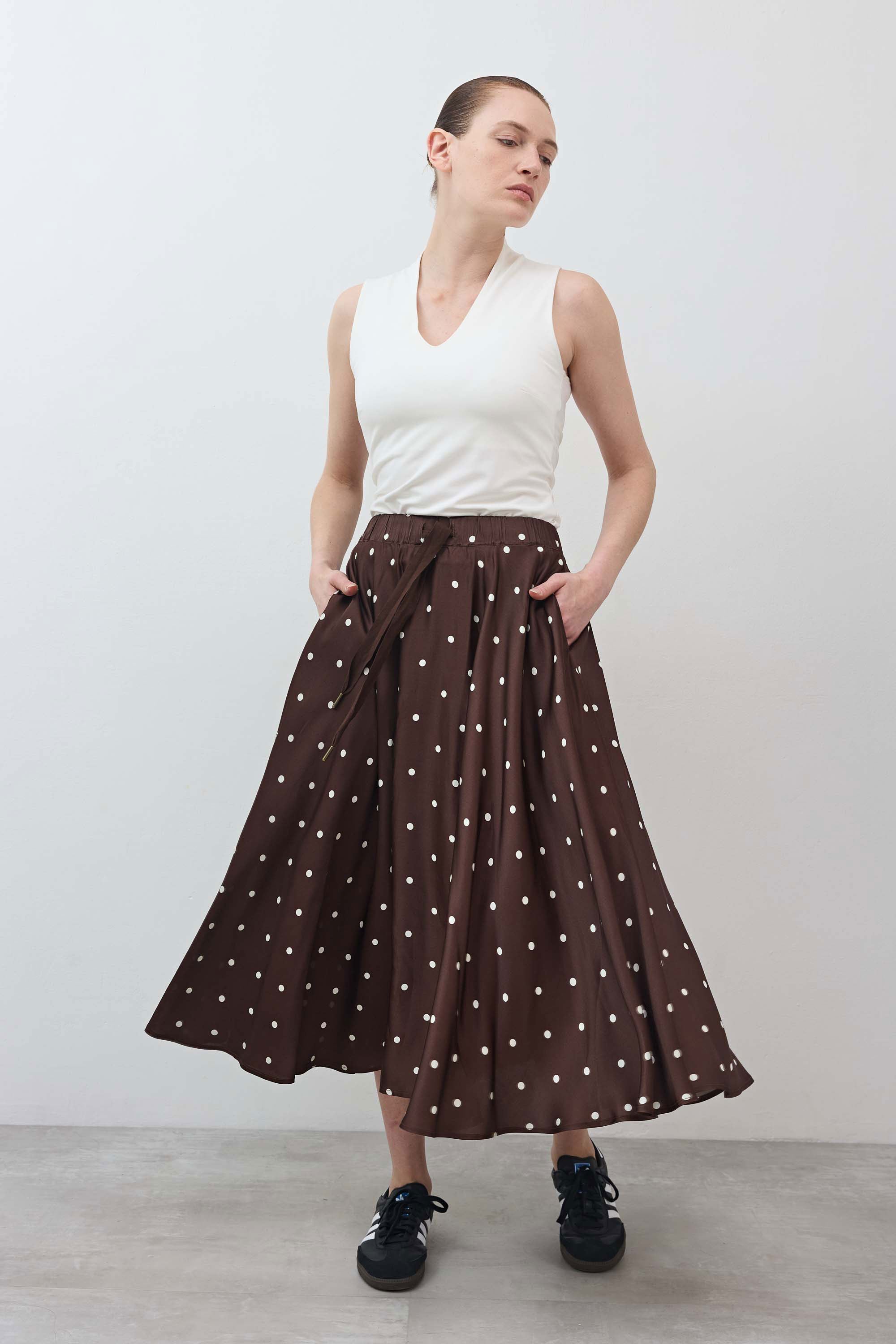Silky Pull-On Maxi Skirt