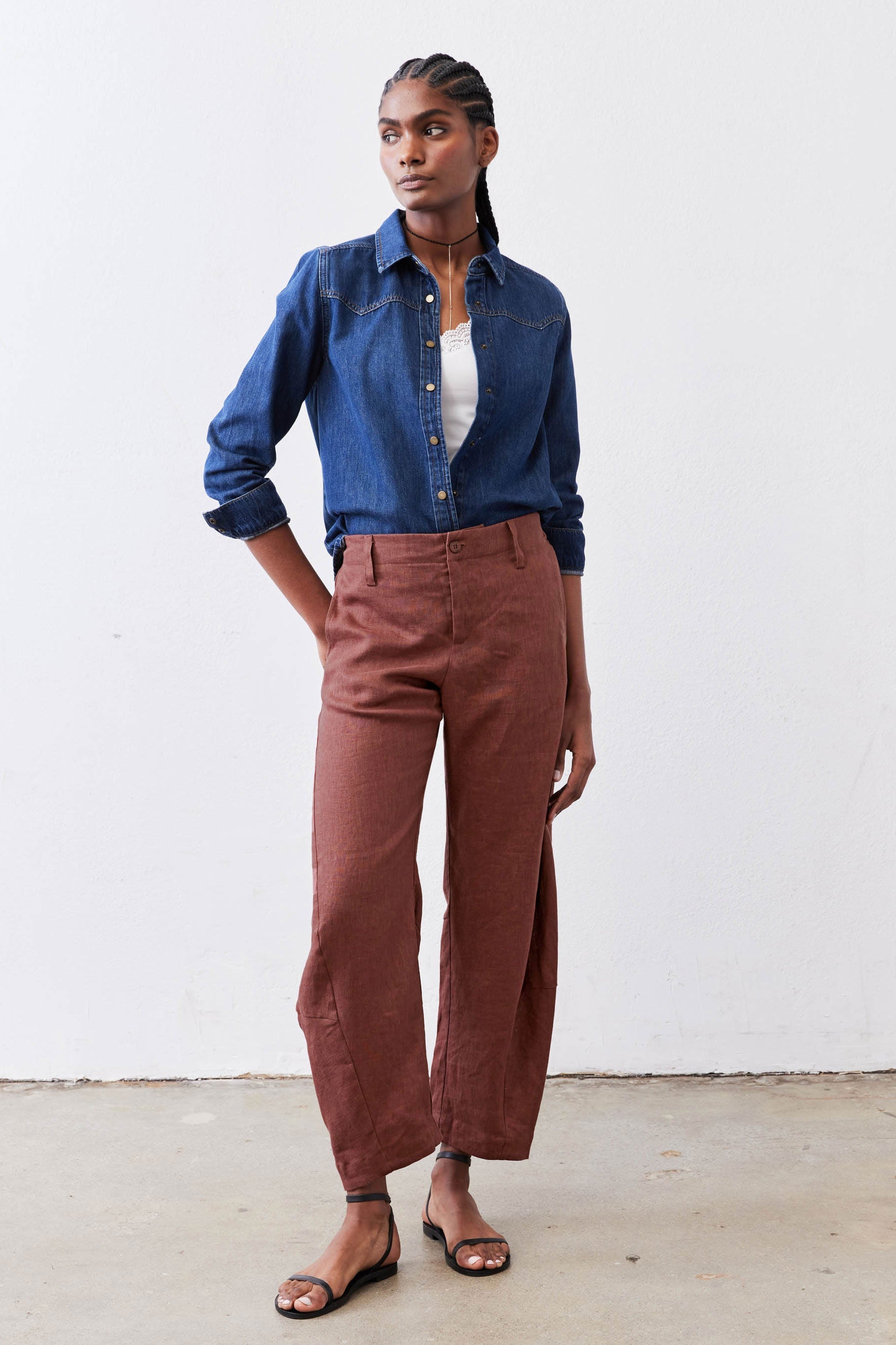 The Uptown Loose Linen Pants