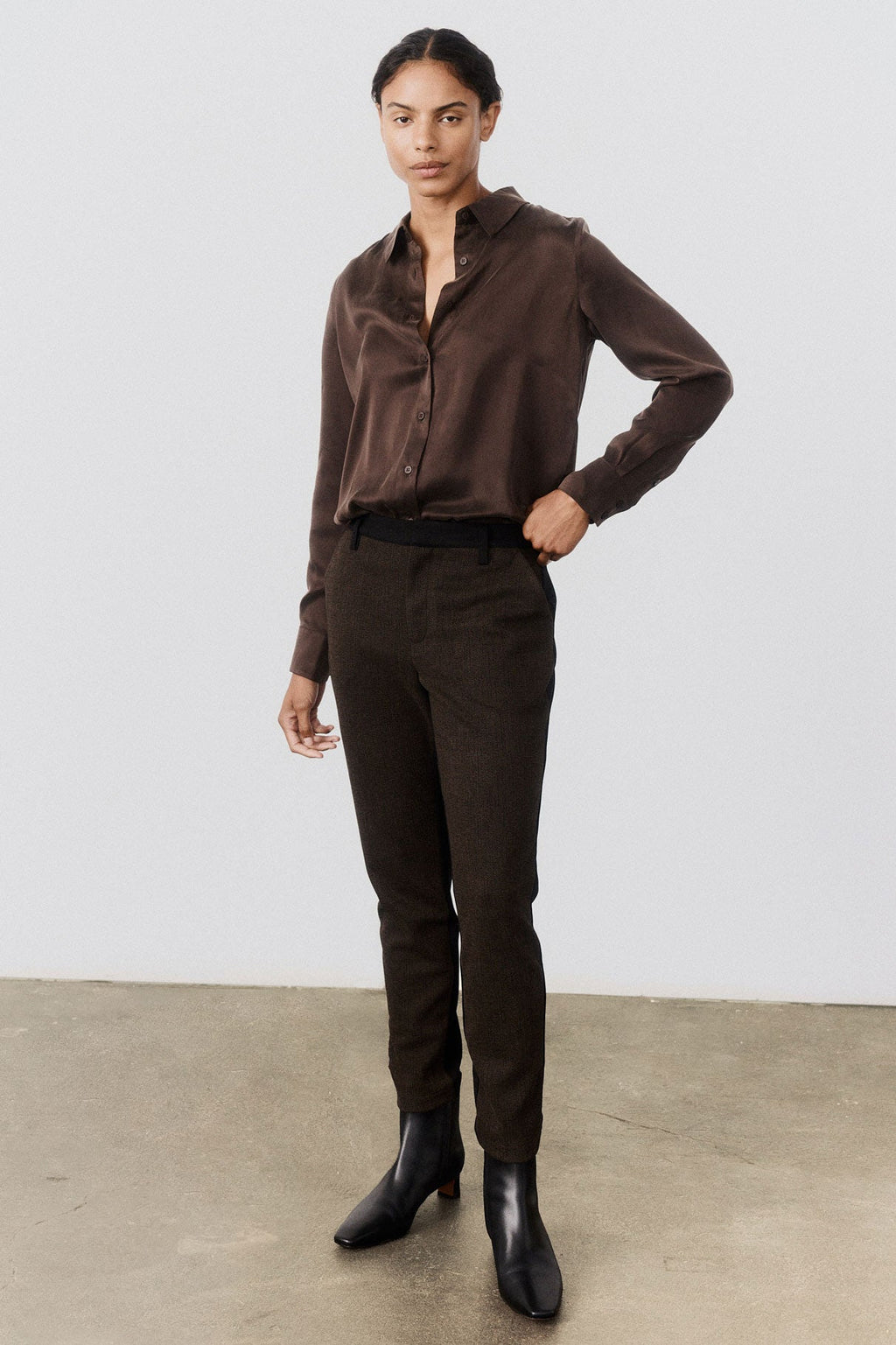 Washable Silk Button Down Top