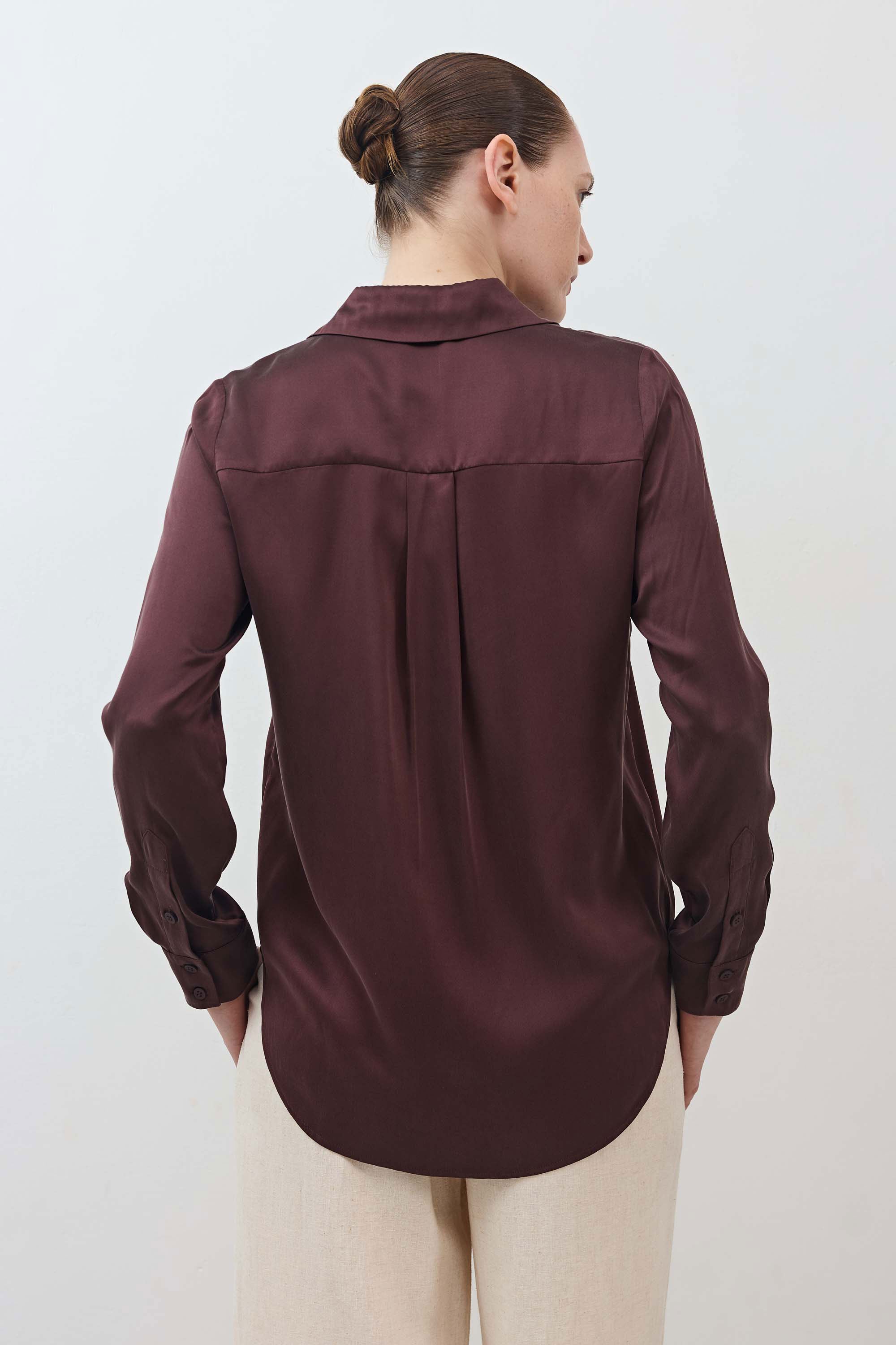 Washable Silk Button Down Top