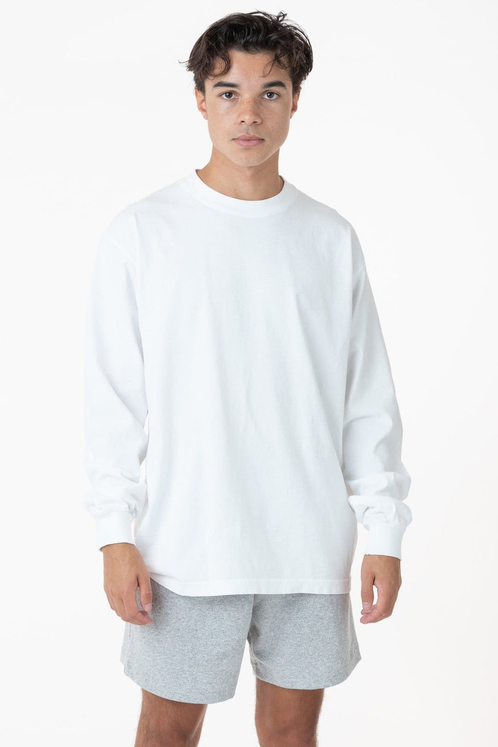 1807GD - 6.5oz Long Sleeve Garment Dye Crew Neck T-Shirt