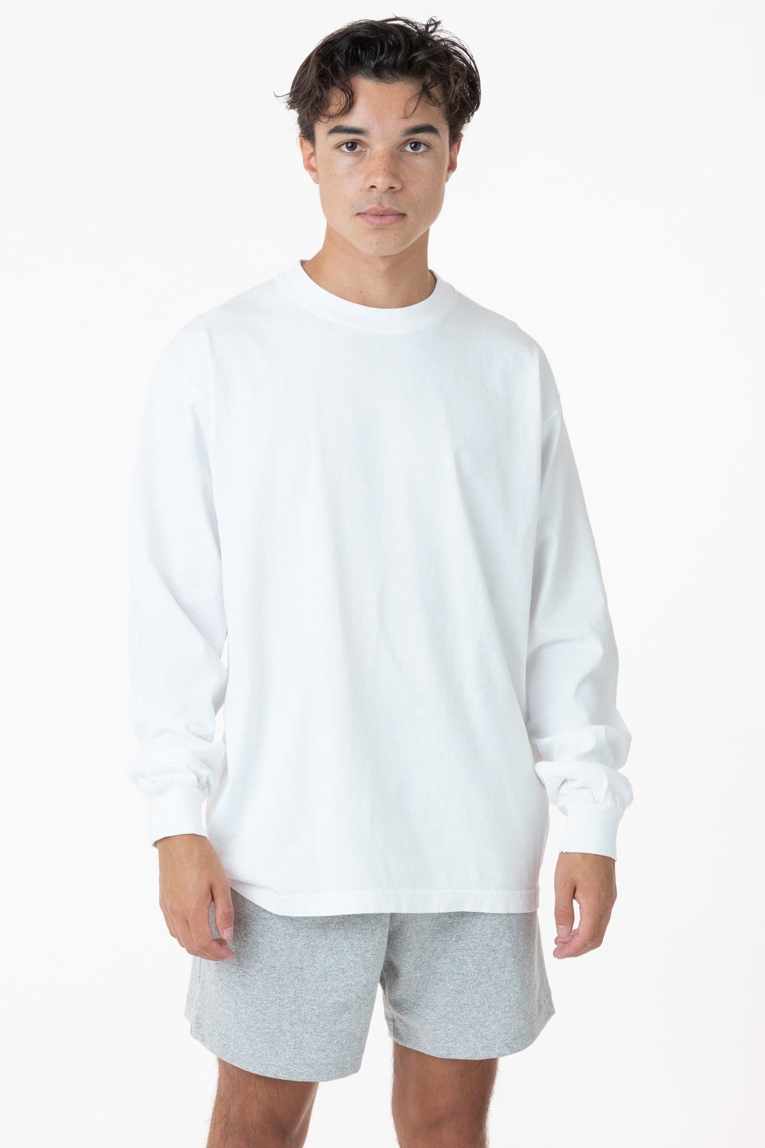 1807GD Mix - 6.5oz Long Sleeve Garment Dye Crew Neck T-Shirt